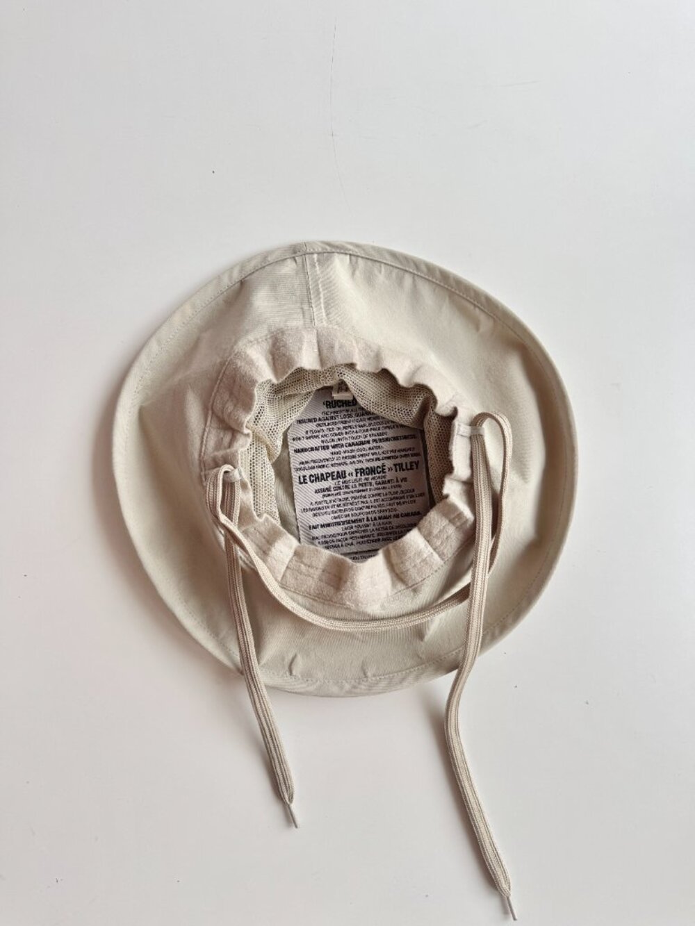TILLEY ENDURABLES LT9B Beige Ultralight Ruched Nylon Brimmed Sun Hat, Size M - Picture 7 of 11